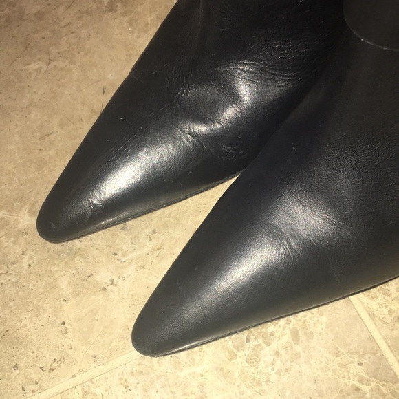 Manolo Blahnik tall black biker boots - Picture 6 of 8